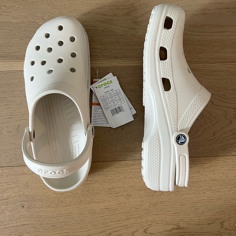 NWT Crocs - Classic White M10/W12